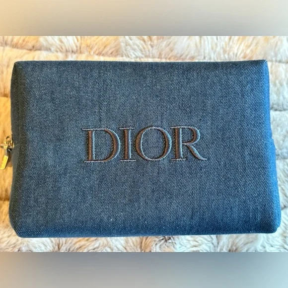 Dior Denim Blue Makeup Pouch, NIB - Picture 4 of 4